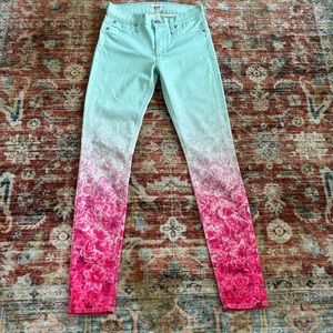 Hudson mid rise skinny ombré jeans sz 26